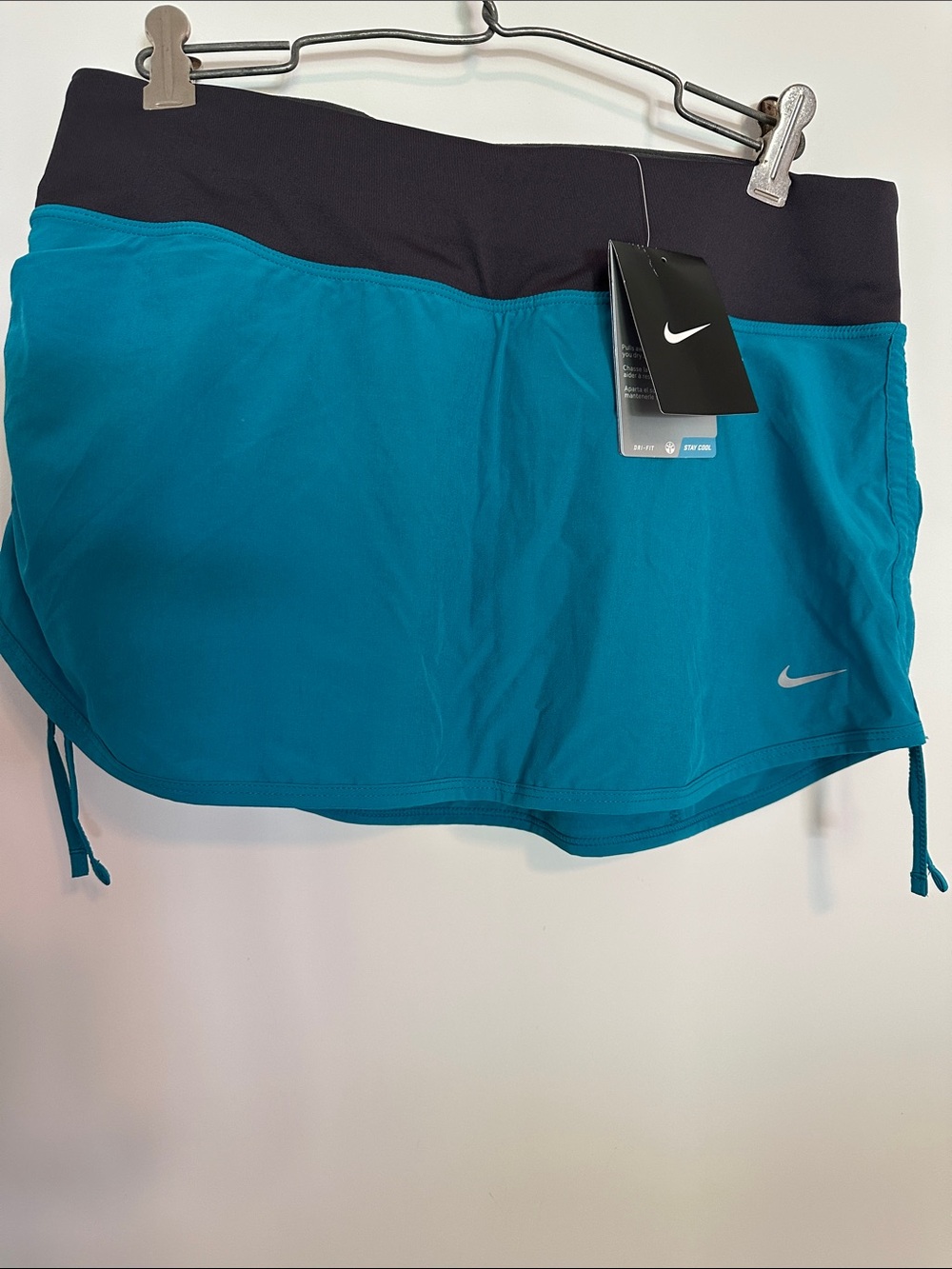 Nike Skort running black& Teal NWT w/  Built-In Shorts size small dri-fit techno